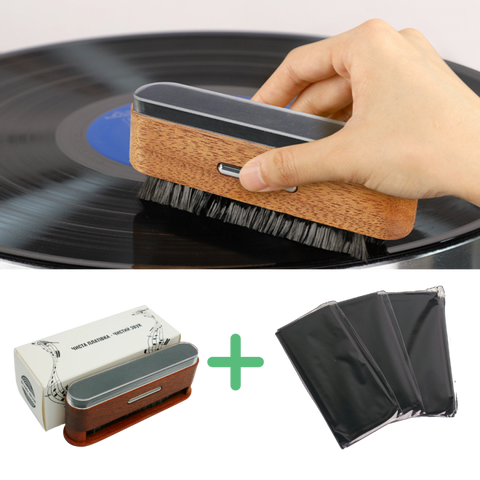Щітка для платівок Myllo Vinyllo 2в1 + 3 серветки мікрофібра (MV-B03-F)