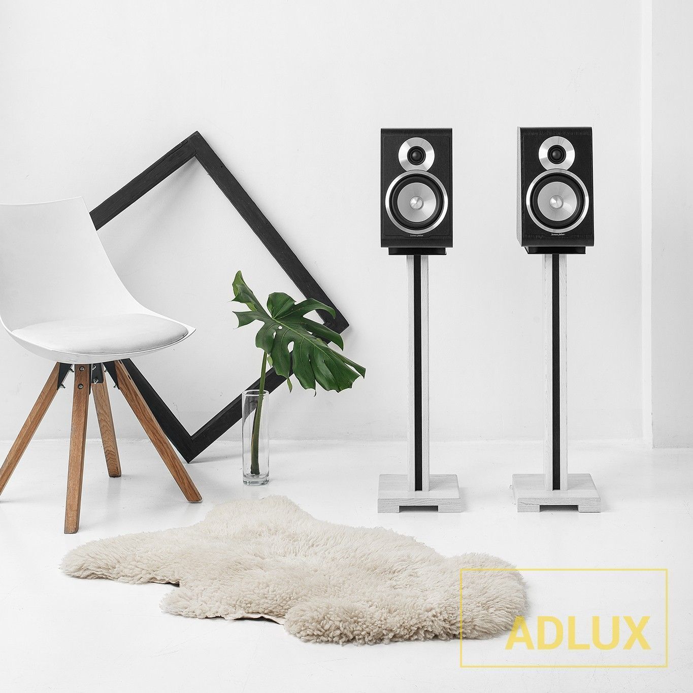 Стойки под акустику ADLUX BASE SS-X-Wh-B White-Black