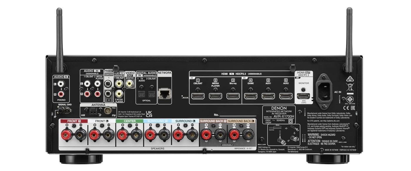 AV Ресівер Denon AVR-X1700H Black