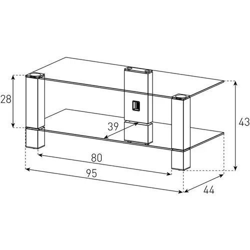 Тумба под телевизор Sonorous PL 3415-C-INX
