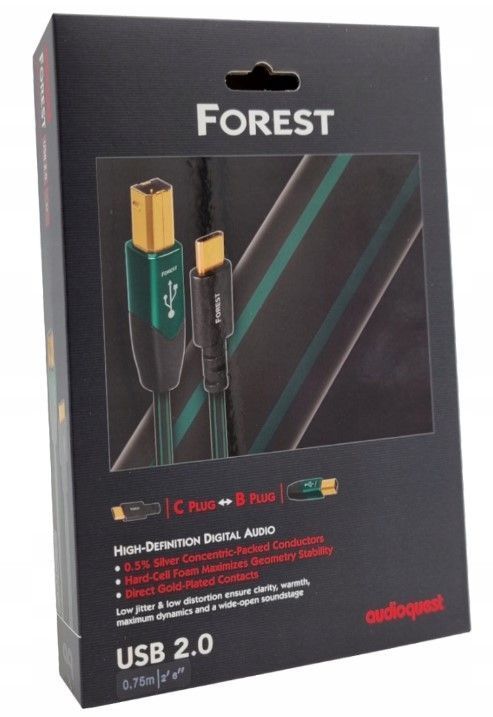 Кабель AUDIOQUEST HD 1.5m, USB FOREST B > C