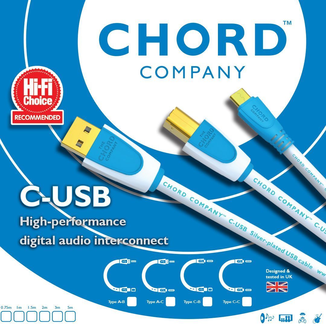 USB кабель Chord C-USB Type A-B 0.75m