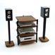 Акустические стойки Atacama MOSECO 7 Black - Dark Bamboo