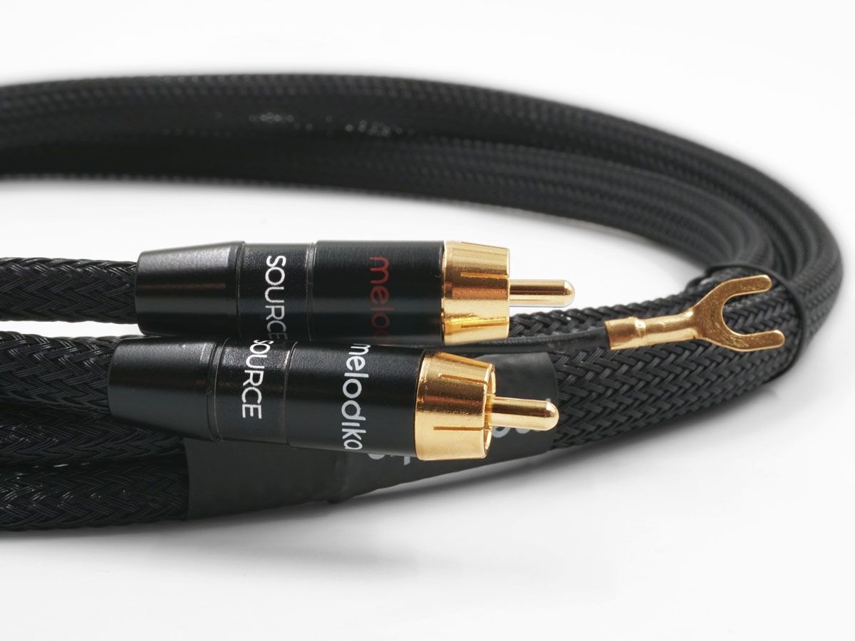 Фонокабель Melodika Purple Black Edition MDPHD20 2xRCA-2xRCA Phono cable with grounding cable 2m