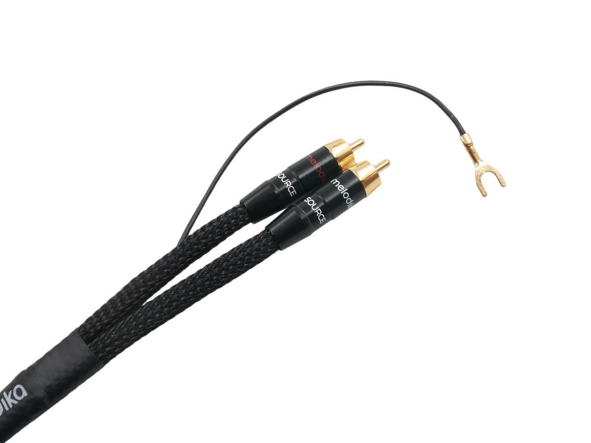 Фонокабель Melodika Purple Black Edition MDPHD20 2xRCA-2xRCA Phono cable with grounding cable 2m