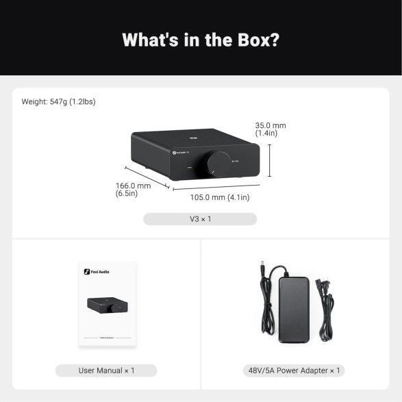Усилитель Fosi Audio V3 48V