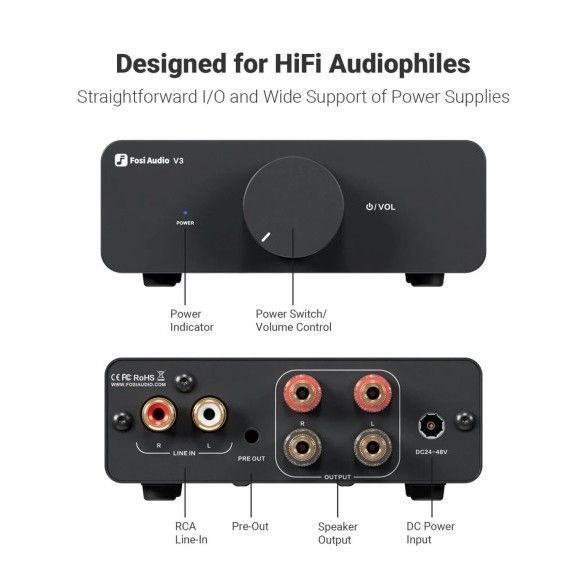 Усилитель Fosi Audio V3 48V