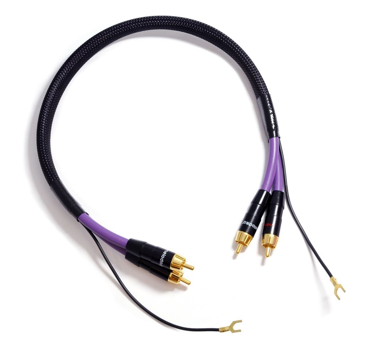 Фонокабель Melodika Purple MDPH20 2xRCA Phono cable with grounding cable 2m