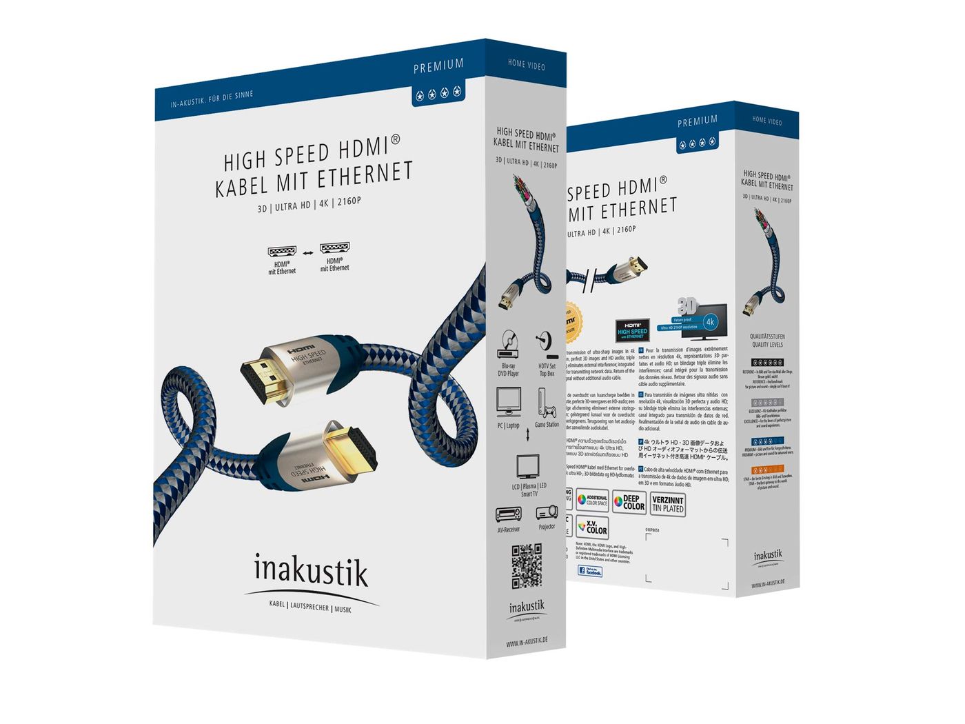 Кабель Inakustik Premium High Speed HDMI Cable with Ethernet 0,75m