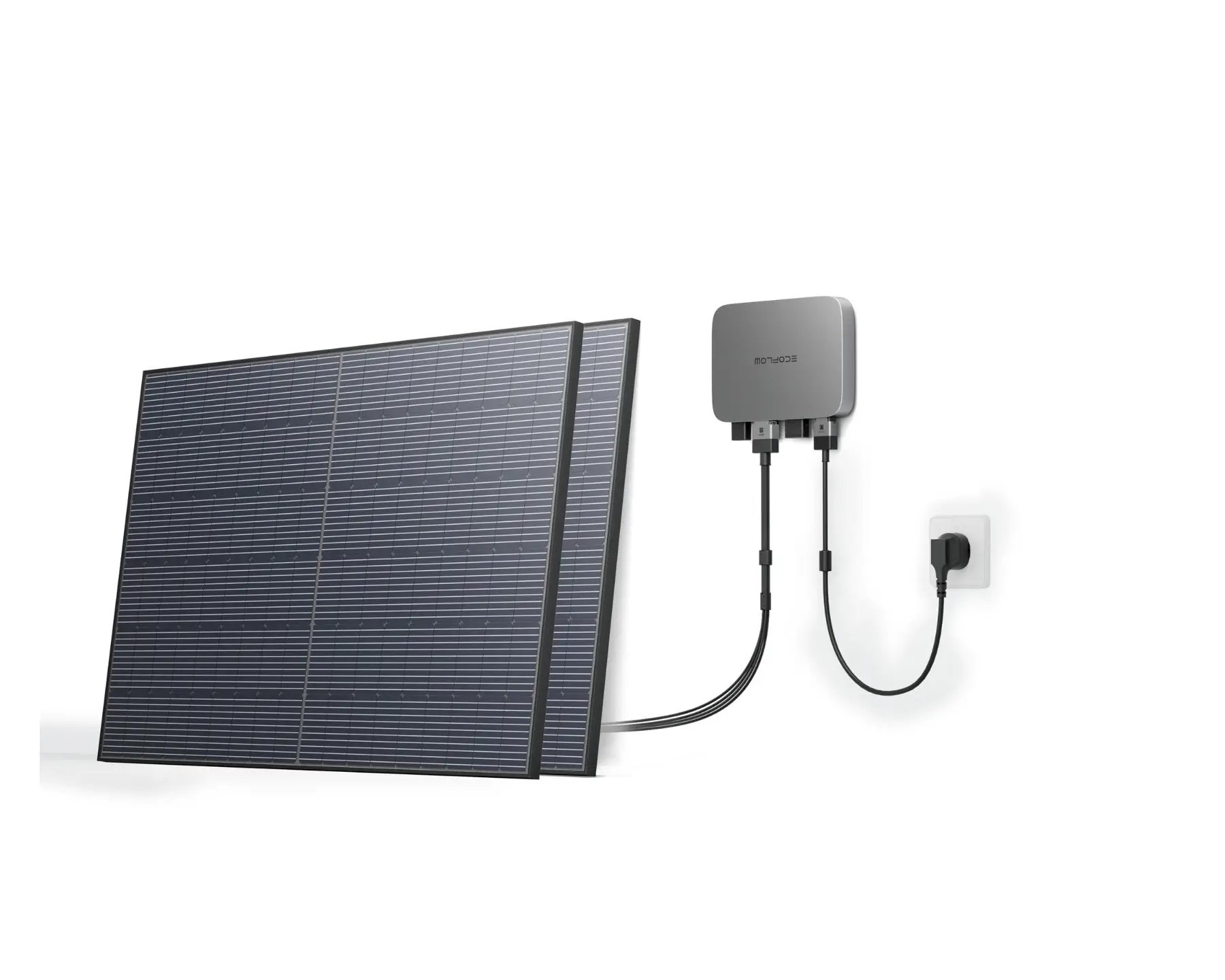 Комплект энегонезависимости EcoFlow PowerStream - микроинвертор 600W + 2 x 400W стационарные солнечные панели