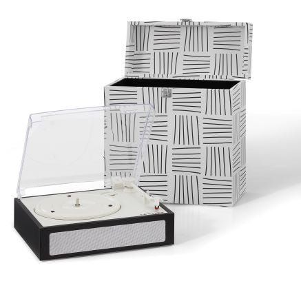 Проигрыватель винила Crosley Fusion Turntable + Case Combo Black and White