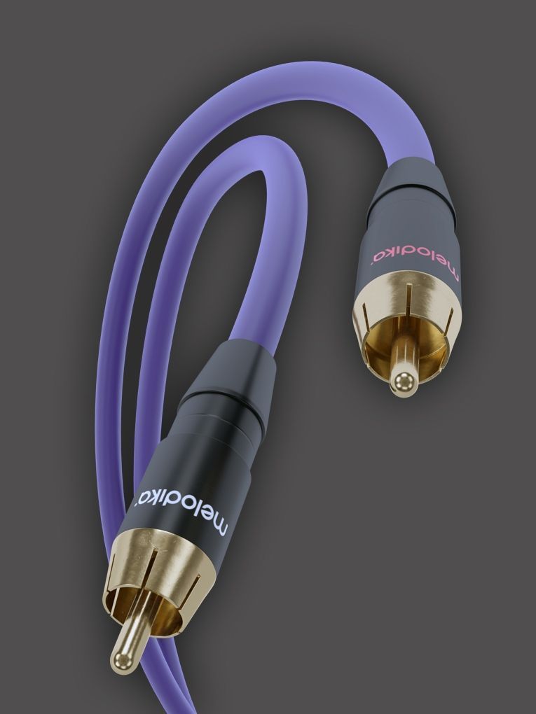 Фонокабель Melodika Purple MDPH20 2xRCA Phono cable with grounding cable 2m