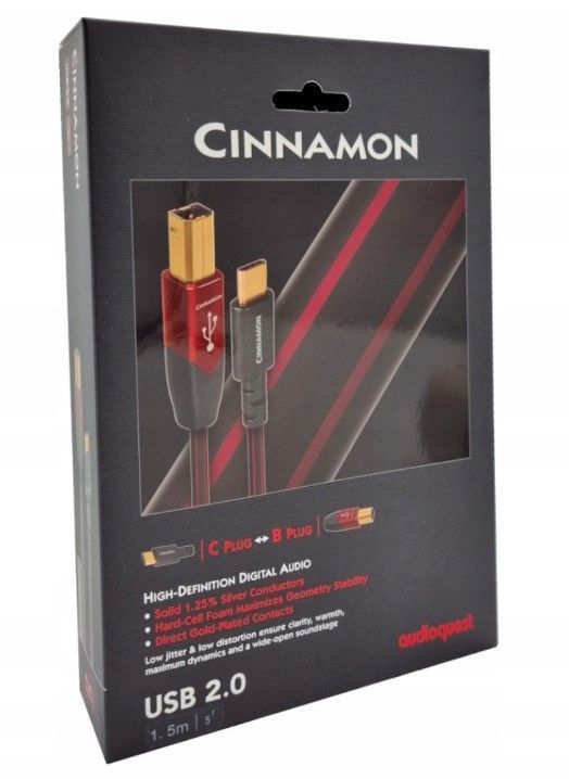 Кабель AUDIOQUEST hd 0.75m, USB CINNAMON C > B