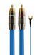 Фонокабель Melodika Sky Blue SBPH10 Phono cable 2xRCA-2xRCA with ground wire 1m
