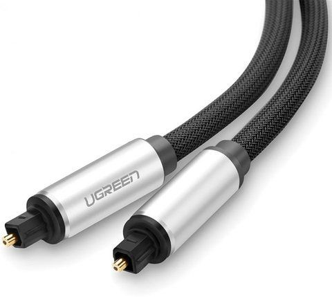 Кабель оптический UGREEN AV108 Toslink-Toslink Optical Pro Audio Cable Braided, 1.5 m (70895)