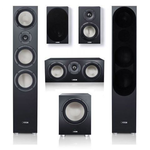 Комплект акустики 5.1 Canton GLE 80 + GLE 10 + GLE 50 Center + Power Sub 10 Black