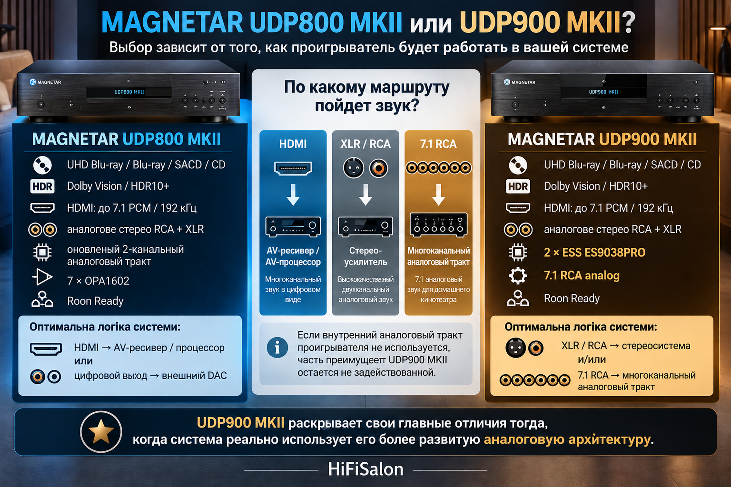 MAGNETAR UDP800 MKII vs UDP900 MKII